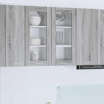 ARDEBO.de - Hängeschrank Riga Graues Sonoma 40 x 31 x 80 cm Holzwerkstoff