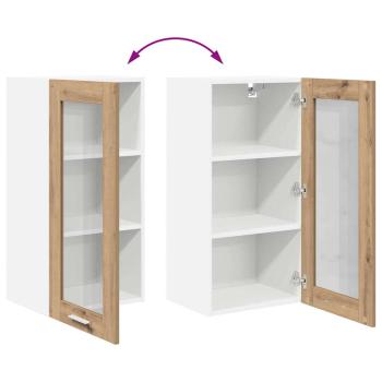 Hängeschrank mit Regal Riga 2 pcs Artisan-Eiche 40 x 31 x 80 cm