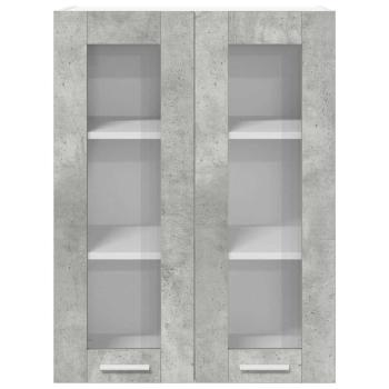 Hängeschrank Riga Beton Grau 60 x 31 x 80 cm Holzwerkstoff