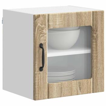 Wandglas-Schrank LUCCA 2 stk. Sonoma-Eiche Holzwerkstoff