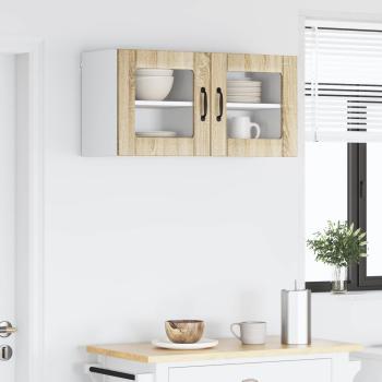 Wandglas-Schrank LUCCA 2 stk. Sonoma-Eiche Holzwerkstoff