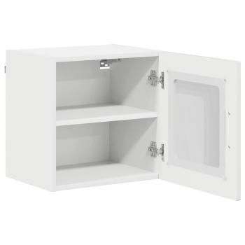 Wandglas-Schrank LUCCA Hochglanz Weiß 40 x 31 x 40 cm