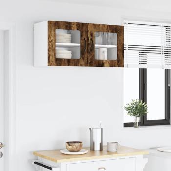 Küchenhängeschrank 2 pcs Geräucherte Eiche 40 x 31 x 40 cm