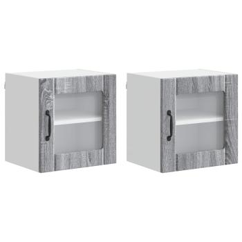 ARDEBO.de - Küchenhängeschrank 2 pcs Graues Sonoma 40 x 31 x 40 cm