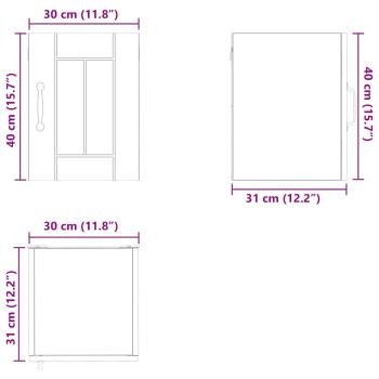 Küchenhängeschrank mit Regal Weiß 30 x 31 x 40 cm Holzwerkstoff
