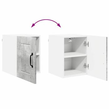 Küchenhängeschrank mit Regal 2 pcs Beton Grau 30 x 31 x 40 cm
