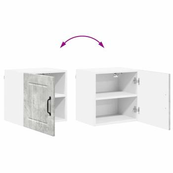 Küchenhängeschrank mit Regal 2 pcs Beton Grau 40 x 31 x 40 cm