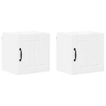 Küchenhängeschrank 2 pcs Hochglanz Weiß 40 x 31 x 40 cm