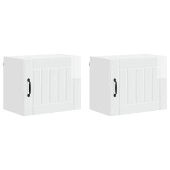 Wandschrank LUCCA 2 stk. Hochglanz Wei? Holzwerkstoff