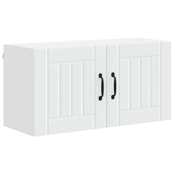 Küchenhängeschrank mit Regal Weiß 80 x 31 x 40 cm Holzwerkstoff