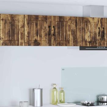 ARDEBO.de - Küchenhängeschrank mit Regal Geräucherte Eiche 80 x 31 x 40 cm