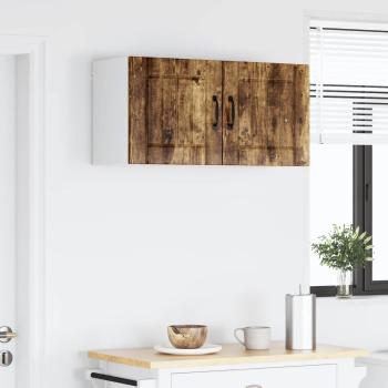 Küchenhängeschrank mit Regal Geräucherte Eiche 80 x 31 x 40 cm