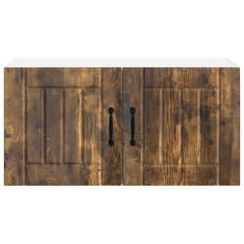 Küchenhängeschrank mit Regal Geräucherte Eiche 80 x 31 x 40 cm