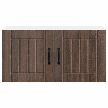 Küchenhängeschrank mit Regal Braun Eichen-Optik 80 x 31 x 40 cm