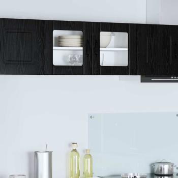 ARDEBO.de - Küchenhängeschrank Schwarz Eichen-Optik 80 x 31 x 40 cm