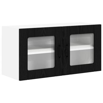 Küchenhängeschrank Schwarz Eichen-Optik 80 x 31 x 40 cm