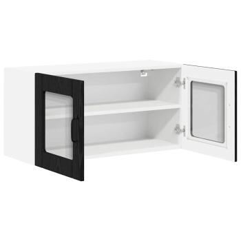 Küchenhängeschrank Schwarz Eichen-Optik 80 x 31 x 40 cm