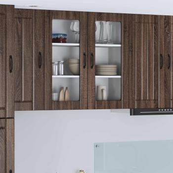 ARDEBO.de - Küchenhängeschrank mit Regal Braun Eichen-Optik 80 x 31 x 80 cm