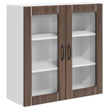 Küchenhängeschrank mit Regal Braun Eichen-Optik 80 x 31 x 80 cm