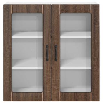 Küchenhängeschrank mit Regal Braun Eichen-Optik 80 x 31 x 80 cm