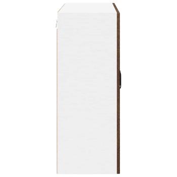 Küchenhängeschrank mit Regal Braun Eichen-Optik 80 x 31 x 80 cm