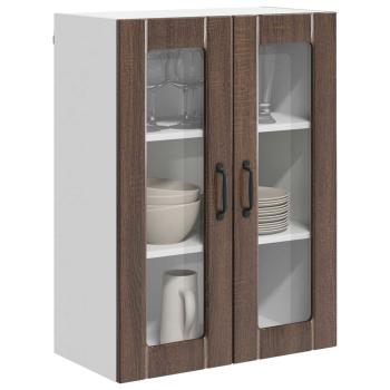 Küchenhängeschrank mit Regal Braun Eichen-Optik 60 x 31 x 80 cm
