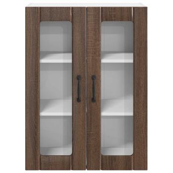 Küchenhängeschrank mit Regal Braun Eichen-Optik 60 x 31 x 80 cm