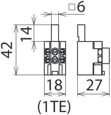 Dehn STAK 3X16 Stiftanschlussklemme zur Durchgangsverdrahtung, 3x16mm² (900588)