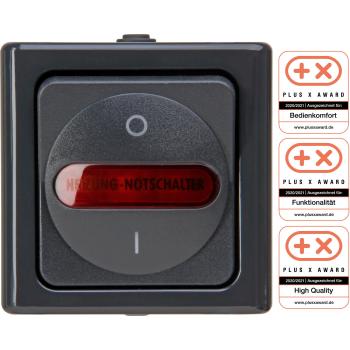 ARDEBO.de Kopp Heizungshauptschalter, Blue Electric, Anthrazit (562315000)