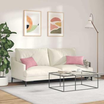 Sofakissen 2 pcs Rosa 50 x 30 cm Cordstoff