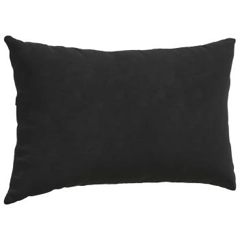 Sofakissen 2 pcs Schwarz 50 x 30 cm Cordstoff