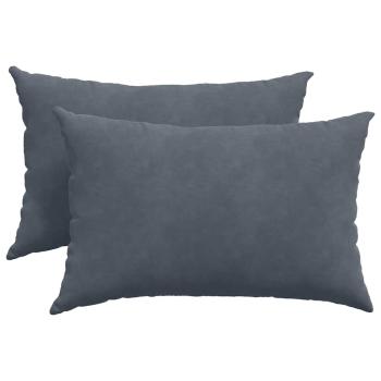 Sofakissen 2 pcs Dunkelgrau 60 x 40 cm Cordstoff