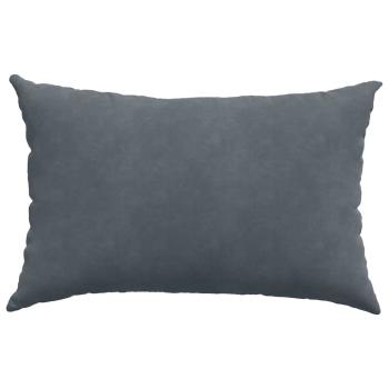Sofakissen 2 pcs Dunkelgrau 60 x 40 cm Cordstoff