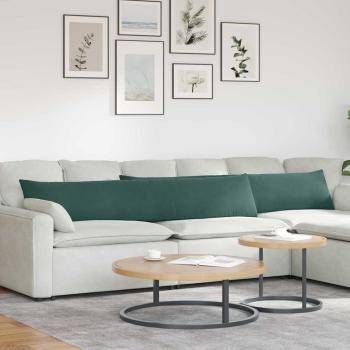 ARDEBO.de - Sofakissen 2 pcs Dunkelgrün 200 x 40 cm Cordstoff