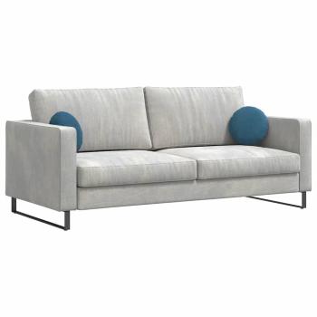 Sitzkissen 2 pcs Blau Ø 40 x 13 cm Samt