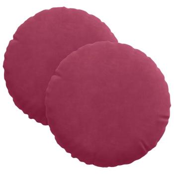 Sitzkissen 2 pcs Weinrot Ø 40 x 13 cm Samt