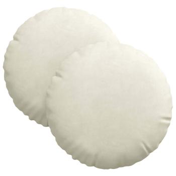 Sitzkissen 2 pcs Creme Ø 40 x 13 cm Samt