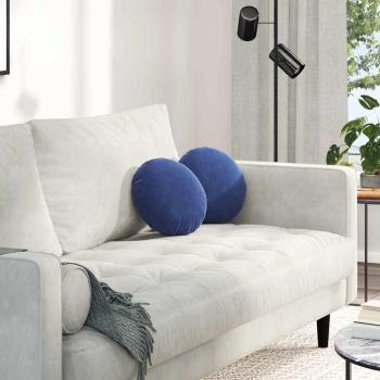 ARDEBO.de - Sitzkissen 2 pcs Polizeiblau Ø 40 x 13 cm Samt