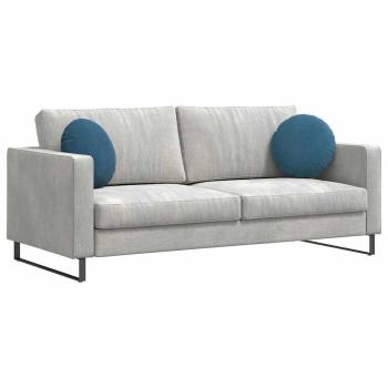 Sitzkissen 2 pcs Blau Ø 40 x 13 cm Samt