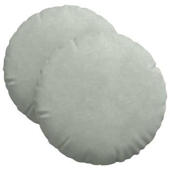 Sitzkissen 2 pcs Hellgrau Ø 40 x 13 cm Samt