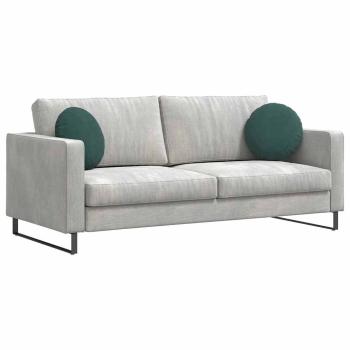 Sitzkissen 2 pcs Dunkelgrün Ø 40 x 13 cm Samt