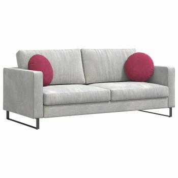 Sitzkissen 2 pcs Weinrot Ø 40 x 13 cm Samt