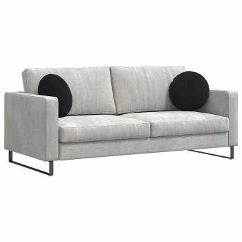 Sitzkissen 2 pcs Schwarz Ø 40 x 13 cm Samt