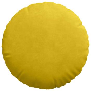 ARDEBO.de - Sitzkissen 2 pcs Gelb Ø 40 x 13 cm Samt