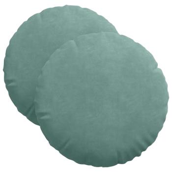 Sitzkissen 2 pcs Meergrün Ø 40 x 13 cm Samt