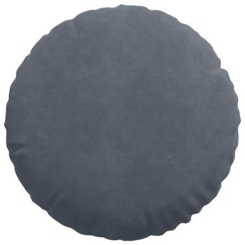 Sitzkissen 2 pcs Dunkelgrau Ø 40 x 13 cm Samt