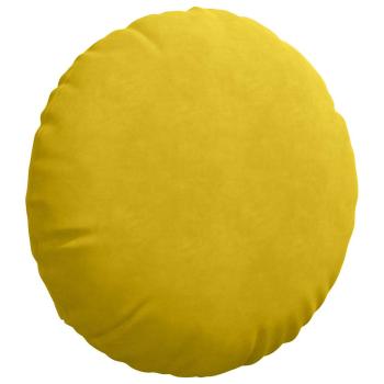 Sitzkissen 2 pcs Gelb Ø 40 x 13 cm Samt