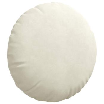 Sitzkissen 2 pcs Creme Ø 40 x 13 cm Samt