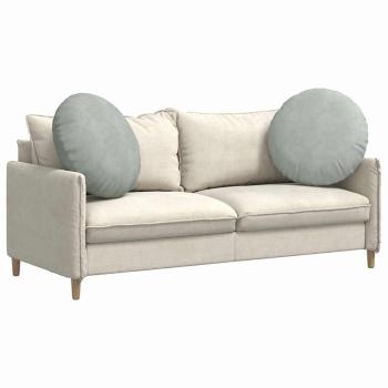 Sitzkissen 2 pcs Hellgrau Ø 40 x 13 cm Samt