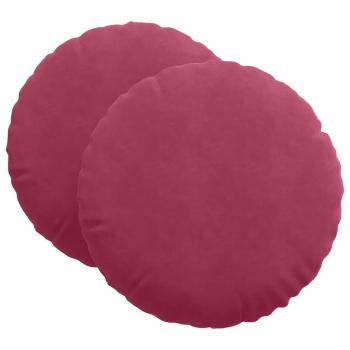 Sitzkissen 2 pcs Weinrot Ø 40 x 13 cm Samt
